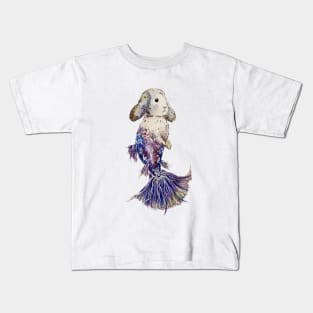 Betta Fish Mermaid Bunny Kids T-Shirt